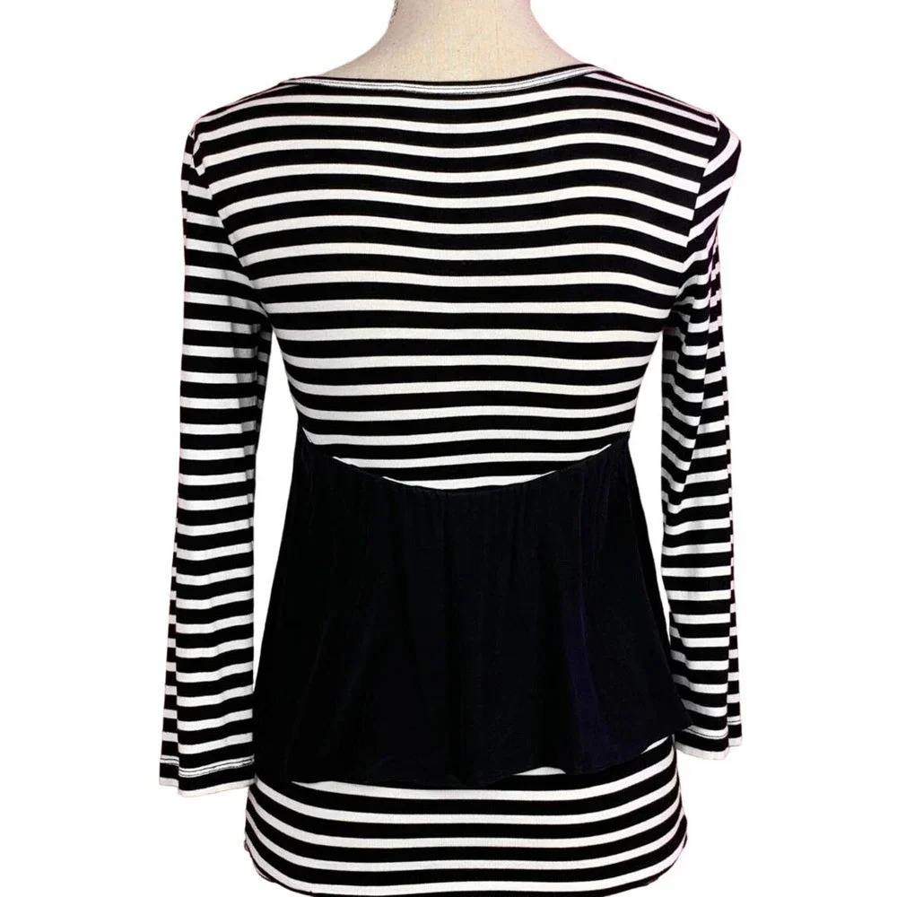 BCBG MAXAZRIA striped peplum top - Picture 2 of 7
